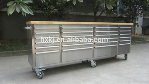 HYXION 96Inch Thép Không Gỉ Công Cụ Ngực/Con Lăn Tủ Với 24 Ngăn Kéo/Thép Không Gỉ - Product Image 2