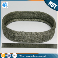 Filtre à mousse en maille métallique tricotée compressée en acier inoxydable 304 316 430, rondelle/filtre d'échappement