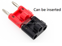 Double fiche banane empilable de haute qualité 4mm Double haut-parleur fil fiche banane connexion Double fiche banane