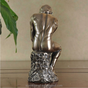 <span class=keywords><strong>Escultura</strong></span> <span class=keywords><strong>de</strong></span> resina <span class=keywords><strong>de</strong></span> bronce fundido en frío, thinker - Product Image 2