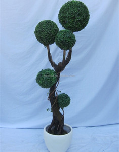 Plantas artificiais de milão, plantas topiárias de madeira, grama artificial de madeira, para jardim, plantas de grama