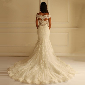 Nuovi modelli moderni in pizzo senza schienale abito da sposa MM-1702 personalizzato abito da sposa Sexy sirena - Product Image 2