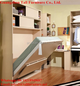 Cama de pared abatible Space Save cama de pared con escritorio para laptop Cama oculta - Product Image 3