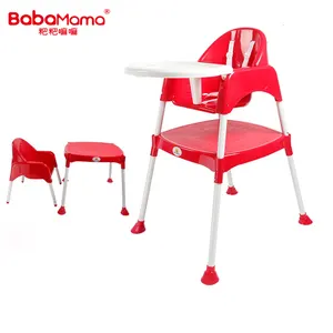 BPA free 5 level material plastic portable baby high chair for infant's dining