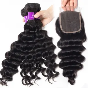 Factory Direct Te Koop Losse Diepe Golf Krullend Peruaanse Maagd Haar In Mozambique Nertsen Cuticula Uitgelijnd Virgin Hair Bundels