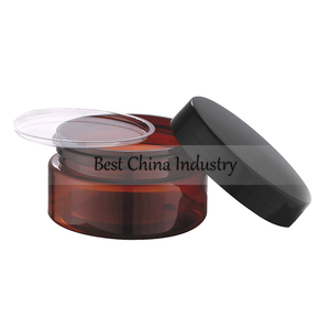 cosmetic packaging 30ml 50ml 100ml brown cosmetic jar 200ml 250ml hair product jars amber PET plastic container for cream