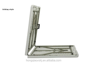 Juego de mesa de parque de plástico plegable de 1,8 m para acampada y jardín, sillas de <span class=keywords><strong>picnic</strong></span>, mesa plegable portátil blanca barata - Product Image 5