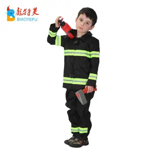 carnival party kids brave fireman cosplay costume fire fighter role play uniform costumes for children