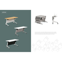Meubles de bureau pliables empilables, bureaux de formation blancs, salle de conférence, salle de réunion, table et chaises pour le bureau