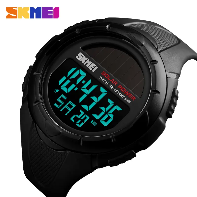 skmei 1405 Outdoor Easy Read Back Light Black Big Face Waterproof Luminous Stopwatch Alarm Simple Sports Digital Watch