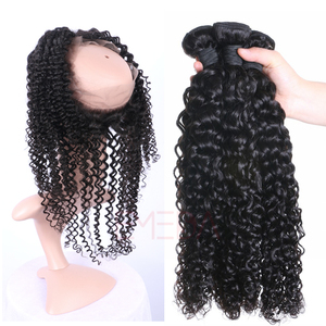 Extensions de cheveux indiens Remy 100 % naturels, bouclés crépus, tissés à <span class=keywords><strong>la</strong></span> <span class=keywords><strong>main</strong></span>, trame simple, avec pointes doublement tirées, toutes les couleurs disponibles - Product Image 4