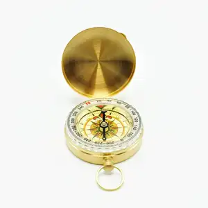 Copper Compass Factory Supply Flip Pocket Watch Map Luminous Copper Compass