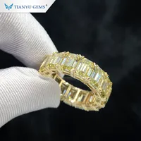 Balnouveau-nés Tianyu — bagues en diamant, pierres précieuses, or jaune, émeraude, vente en gros, couleur naturelle, 18k