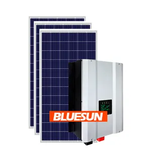 Bluesun 1kw 3kw 5kw 7kw 太阳能系统与 12 v 太阳能电池太阳能系统 crysal 弹跳球