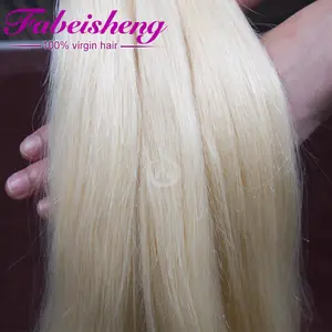 Kinky Straight Gratis Sample Haar Bundels Snelle Verzending 613 Blonde Kleur Steil Haar Weven