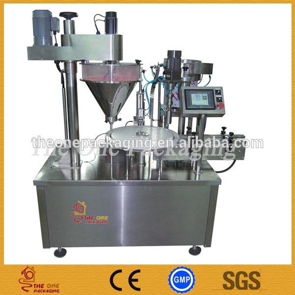 CHINA Single head Powder filling and capping compact machine