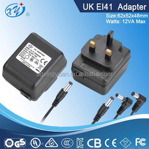 Ac DC adaptador de 5 v DC 1a transformador para amplificador en negro color