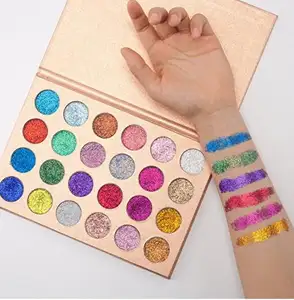 Chất Lượng Cao 24 Màu Sắc Tố Powder Ép Glitter Eyeshadow Palette Đầy Đủ Ánh Sáng Lung Linh Eyeshadow Ép Glitter Powder