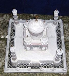 Réplica del Taj Mahal de Mármol Blanco, Modelo del Taj Mahal - Product Image 1