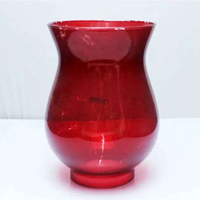 Chhina Factory Luxury Red Glass oil Lamp Shade Cover for Home Decoration