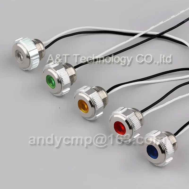 CMP IP67 LED 6V 12V 24V Car Eye Led Light With Screw Wire Terminal 16mm Metal Waterproof IP67 Pilot Lamp And Indicator Light