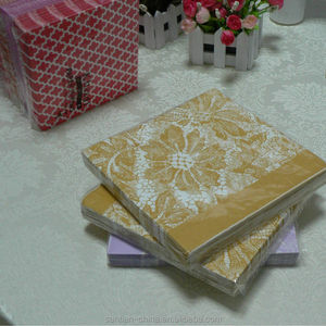 Santian giấy 1/6 gấp màu dùng một lần khăn ăn logo in Khăn ăn cho bữa ăn tối serviettes decoupage - Product Image 6