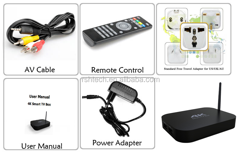 4 K Android tv box S905 S905 Inteligente OTT TV box Kodi completo cargado de streaming media player IPTV set top caja