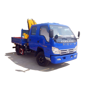 double cabin foton knuckle folding mounted crane truck is