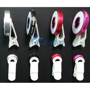 CALIENTE Autofoto Cámara de ojo de Pez Clip Lente con LED de Luz de Flash para el Teléfono Celular - Product Image 1