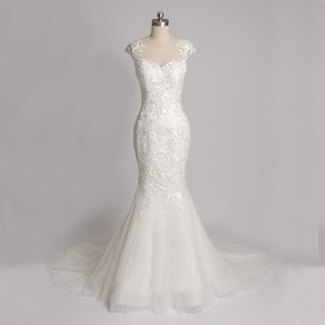 ON428 Ramos de <span class=keywords><strong>novia</strong></span> Foto real Cola de sirena Vestidos de <span class=keywords><strong>novia</strong></span> de encaje Ropa nupcial <span class=keywords><strong>barata</strong></span> - Product Image 1