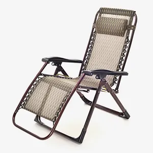 Plegable de aluminio palmeados silla Chaise Lounge tubo cuadrado silla portátil