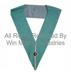 Collar de uniforme artesanal, Material azul claro con efecto de marca de agua de Moire - Product Image 2