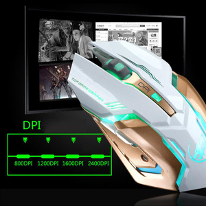 Phong cách mới không dây im lặng LED Backlit USB quang học Ergonomic Chuột chơi game - Product Image 6