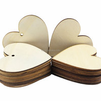 2.4 "Tranches de coeur en bois Embellissements de coeur en bois pour l'artisanat de mariage Art Making