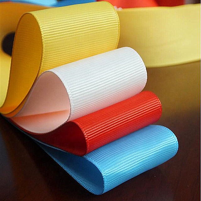 1inch Width Multicolor Grosgrain Ribbon for gift Eco-friendly Grosgrain Ribbon with printing Polyester Ribbon