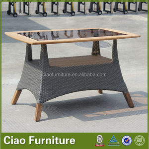 Cuatro plazas mesa de <span class=keywords><strong>comedor</strong></span> de ratán mimbre muebles de jardín de madera de <span class=keywords><strong>teca</strong></span> al aire libre - Product Image 6