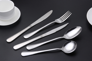 Prezzo di fabbrica in acciaio inox 410 zuppa di riso cucchiaio per cena forchetta coltello matrimonio posate <span class=keywords><strong>Set</strong></span> - Product Image 5