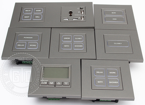 Thông minh khách sạn sử dụng 1-4 gang LED Reset Nút 12V DC RS485 modbus màu xám nhựa kết thúc tường thiết bị chuyển mạch - Product Image 6