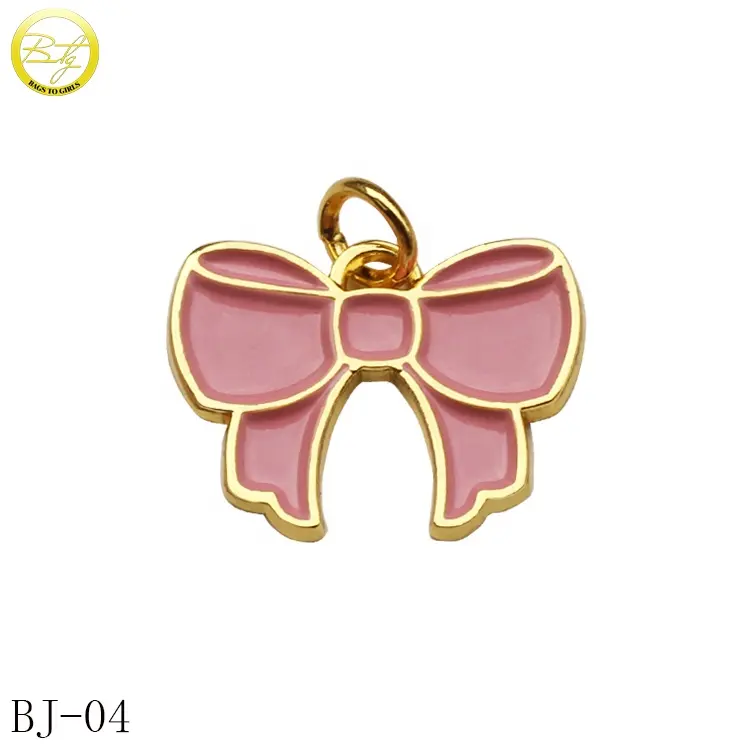 Custom cute zinc alloy jewelry charms gold plated logo metal accessory tags for bags/bracelet