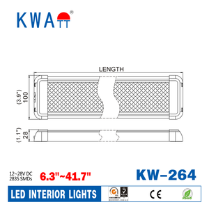 Nhà Máy Chất Lượng Cao Lumen Mới Nhất 24SMDs 12-28V Hình Chữ Nhật Vehicle Auto Caravan,Cabin,RV Với CE RoHS Led Rv Nội Thất Ánh Sáng - Product Image 6