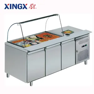 3 개의 문 정상 열려있는 음식 팬 카운터 refrigerator_GX-GN3100SALGC-Refrigeration 장비