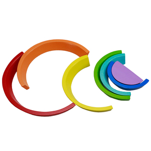 Blocs de construction <span class=keywords><strong>en</strong></span> <span class=keywords><strong>bois</strong></span> <span class=keywords><strong>Montessori</strong></span> <span class=keywords><strong>arc</strong></span>-<span class=keywords><strong>en</strong></span>-<span class=keywords><strong>ciel</strong></span> empilables, jeu d'apprentissage, blocs de construction familiaux - Product Image 6