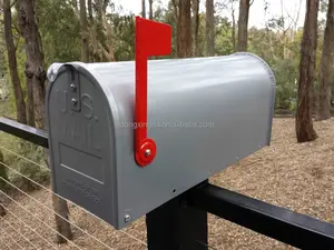 Outdoor Standard US Mailbox Briefkasten aus verzinktem Stahl Mit Solar-LED-Licht