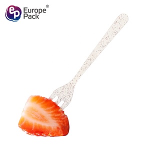 Nĩa Nhựa Mini Tráng Miệng Phân Hủy Sinh Học PP Ống Hút Lúa Mì Màu Tự Nhiên Bán Chạy Nhất - Product Image 4