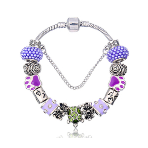 Prix concurrentiel usine en gros alliage cocu en forme de charme avec chaîne serpent bracelet européen - Product Image 1