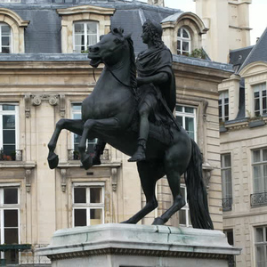 Antico uomo in ottone scultura giardino bronzo cavallo e cavaliere statua <span class=keywords><strong>guerriero</strong></span> o generale sulla statua del cavallo - Product Image 5