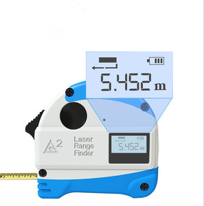 סרט מדידת לייזר מדידת קלטת גומי קלטת מקרה רב תפקודי פלדה אישית ABS למדוד פלסטיק מותאם אישית לוגו 1.5m שחור - Product Image 4