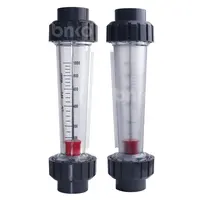 Rotamímetro de plástico para água/líquido, LZS25-100-1000L/h, tipo de instalação inline, medidor de fluxo flutuador para água/líquido
