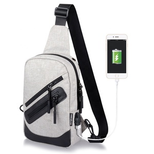 <span class=keywords><strong>La</strong></span> Plazeite motif personnalisé logo personnalisé usb mode coréenne mini poitrine crossbody sport homme sac à bandoulière - Product Image 4