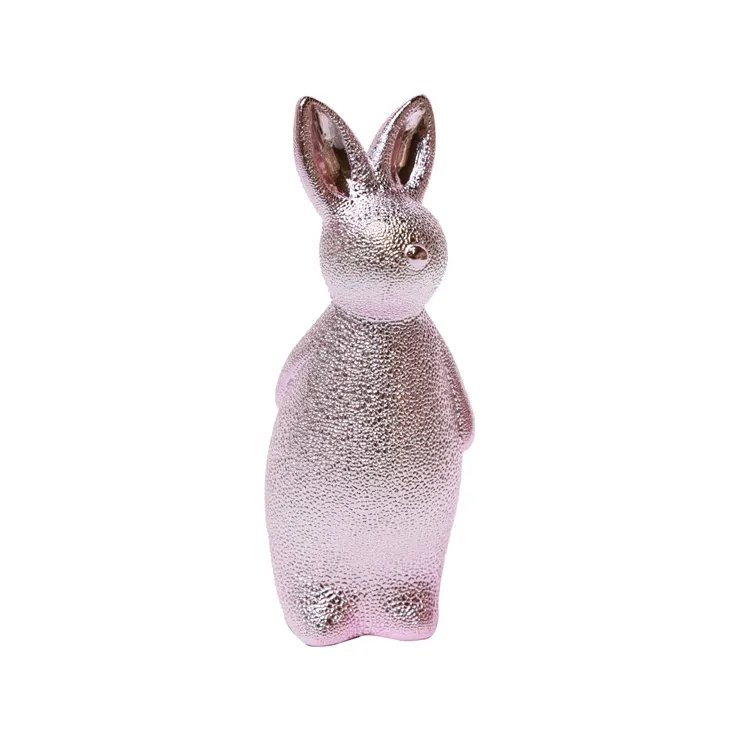 Украшение праздника подарок застекленная керамическая Пасхальный кролик Ремесло Декор Кролик Скульптура